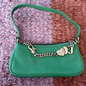 Original Y2K Juicy Couture mini green leather purse